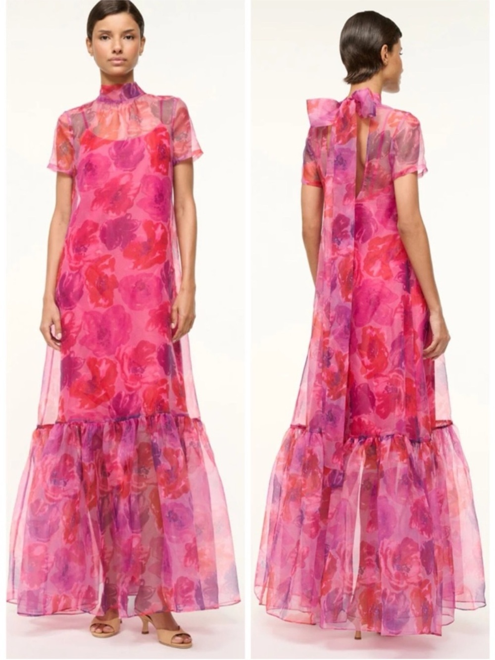 STAUD CALLUNA DRESS
MAGENTA
PAINTED FLORAL SZ XS NWT - Picture 1 of 8